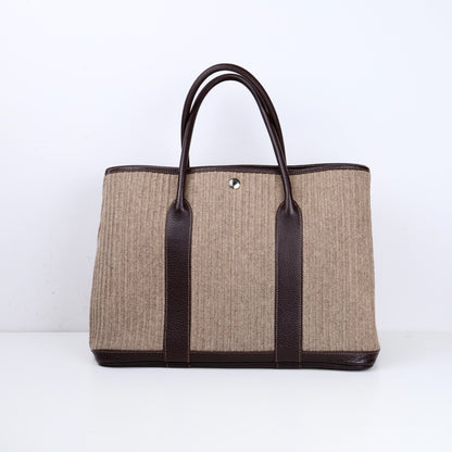 Hermes｜ Limited Garden Party PM Wool/Buffalo Handbag 2006