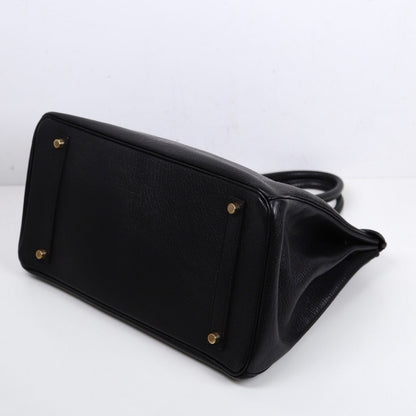 Hermes| Birkin 35 Handbag  Black Coromandel Cherve 2001