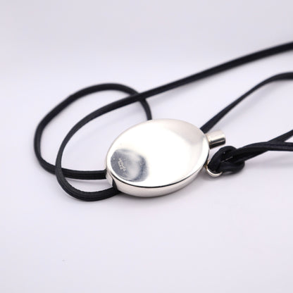 Hermes Sterling Silver Perfume Bottle Pendant Necklace