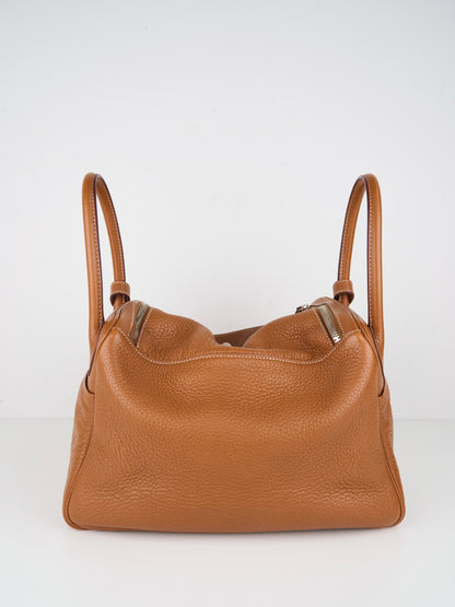 Hermes｜ Lindy 30 Shoulder bag Gold Taurillon Clemence 2014