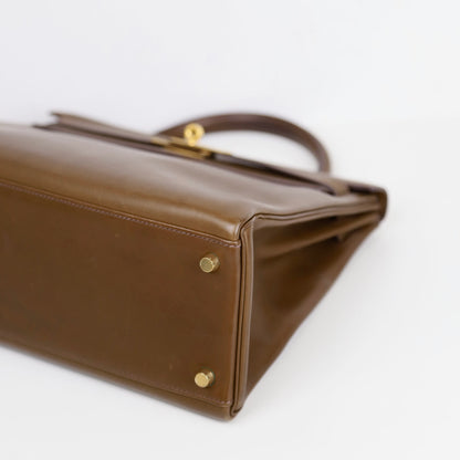 Hermes｜ Kelly 32  Handbag Barenia Vert Olive 2001