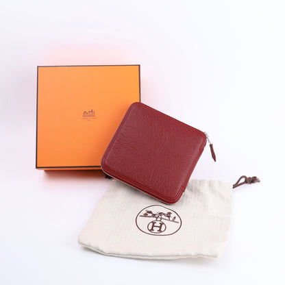 Hermes Silky Pop Tote Handbag in Rouge H Taurillon Clemence/Silk 2007, full view