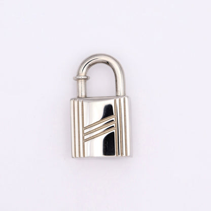 Hermes 1998 Limited Cadena Annee Aebre  Padlock Palladium Plated,back view 