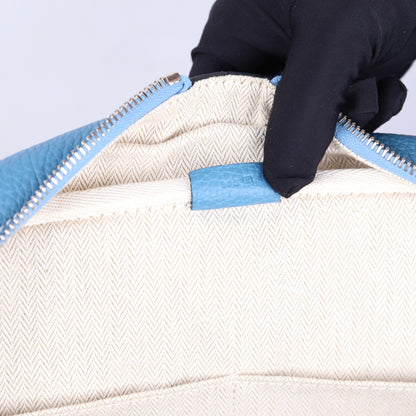 Hermes｜ Victoria 35 Handbag Taurillon Clemence Blue Jean 2007