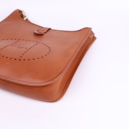 Hermes Evelyne PM in Barenia Fauve 2001 GHW，corner2