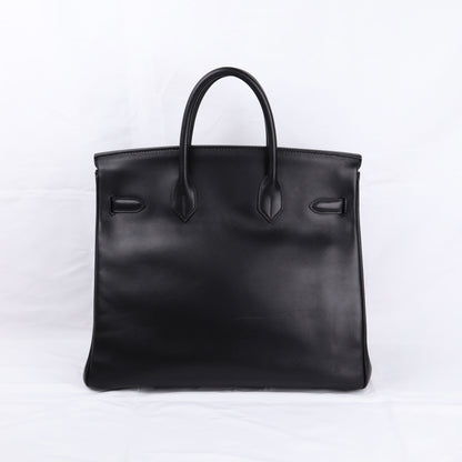 Hermes Hac 32 Handbag in Evercalf Black 2009，back view