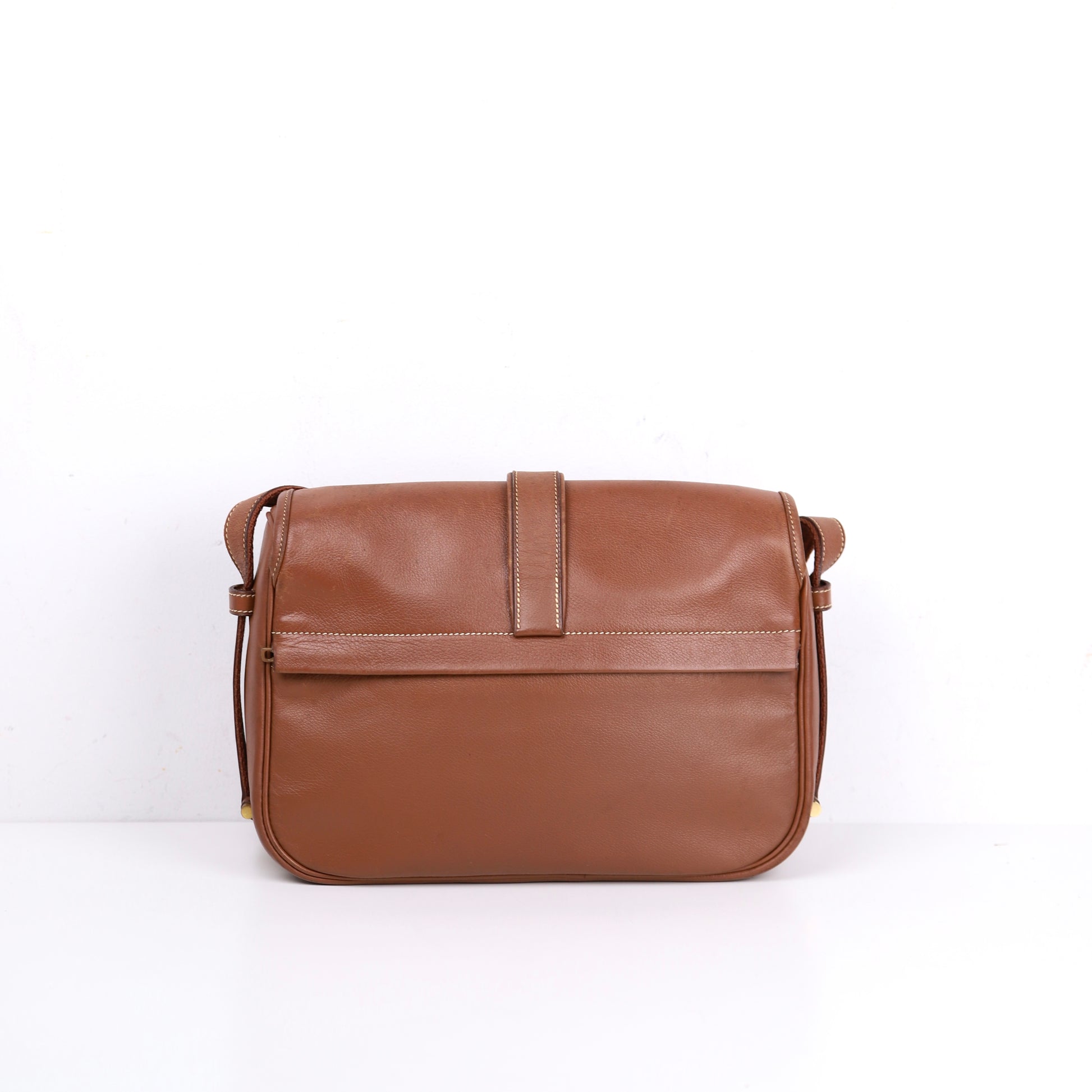 Hermes Noumea Shoulder Bag in Novillo Noisette 1985, back view