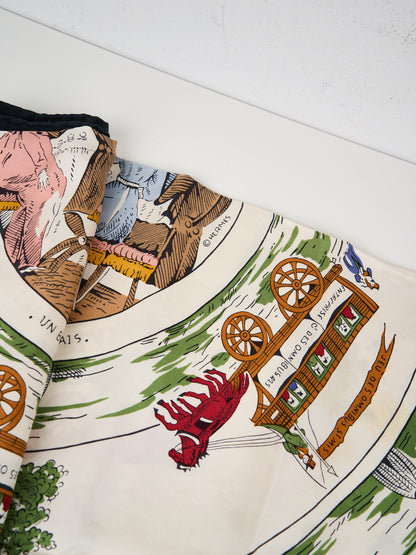 Hermes | Silk Scarf Carre 90 Jeu Des Omnibus et Dames Blanches