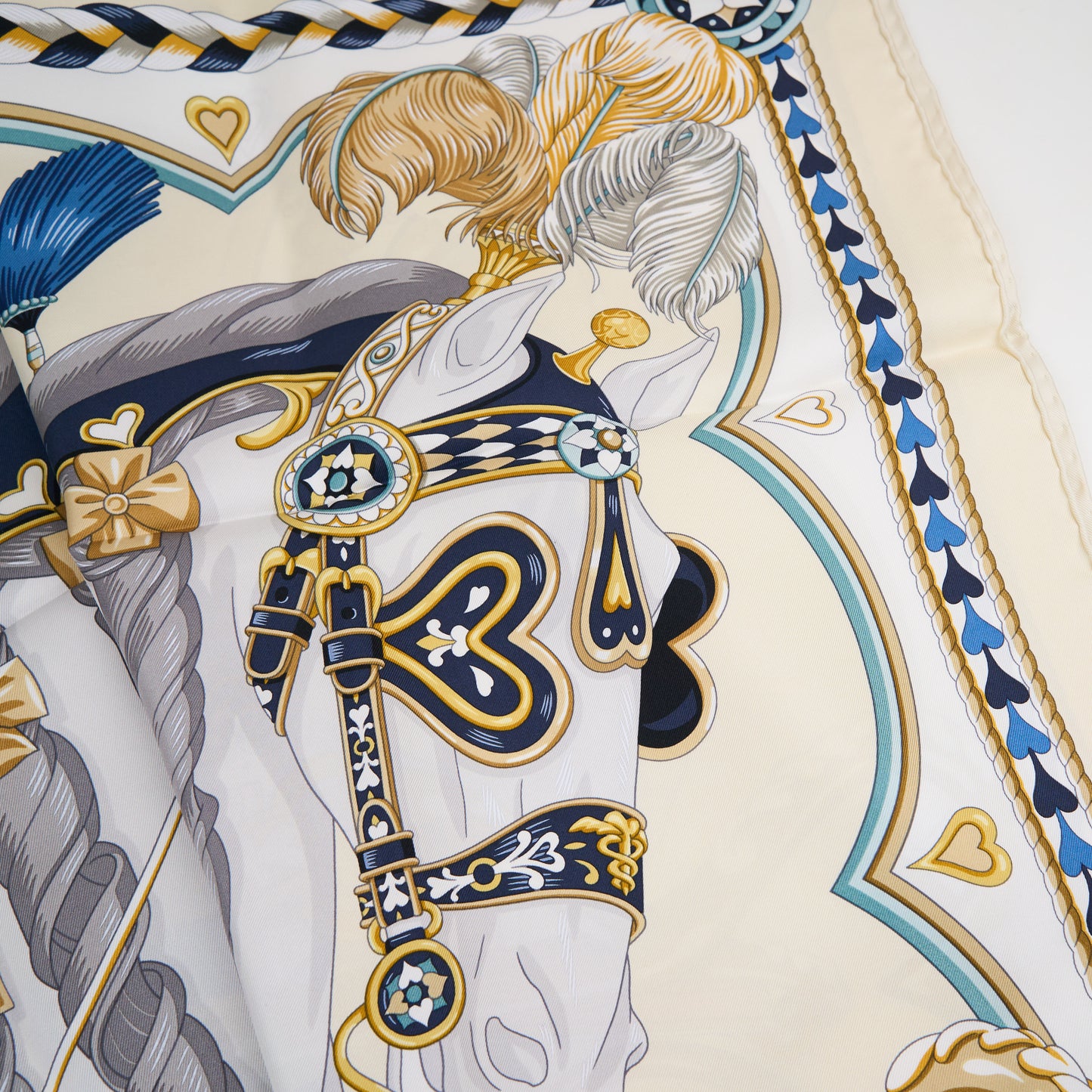 Hermes | Silk Scarf Carre 90 Harnais de Coeur