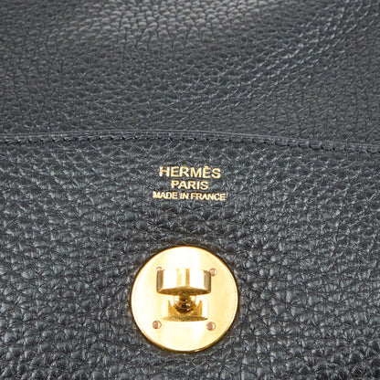 Hermes｜ Lindy 30 2-way Handbag  Black Taurillon Clemence 2011