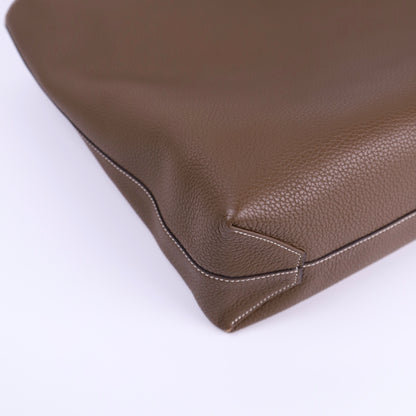 Hermes Double Sens 36 Tote Handbag in Etoupe Taurillon Clemence/Swift 2014, corner1