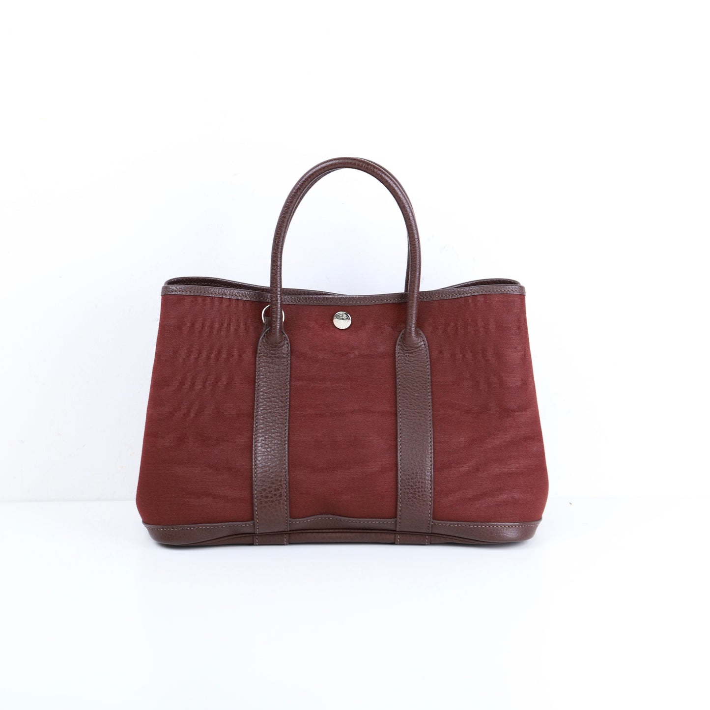 Hermes｜Garden Party TPM  2-Way Handbag Buffalo/Canvas Rouge Sellier  2005