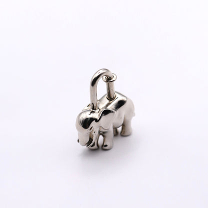 Hermes 1997 Limited Elephant Cadena Padlock Palladium Plated，upside