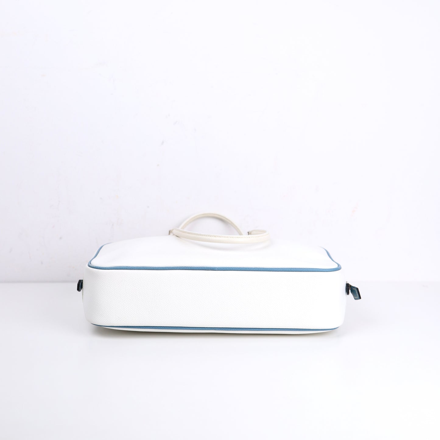 Hermes｜Plume Elan 28 Handbag Blanc/Blue Jean Epsom 2006