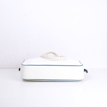 Hermes｜Plume Elan 28 Handbag Blanc/Blue Jean Epsom 2006