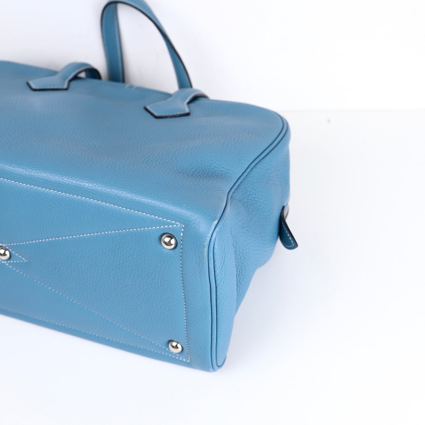 Hermes｜ Victoria 35 Handbag Taurillon Clemence Blue Jean 2007