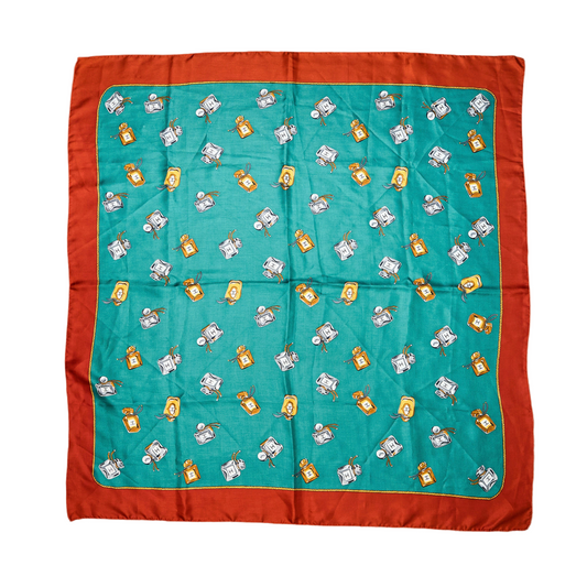 Chanel  | Rare perfume bottle Motif Silk Scarf