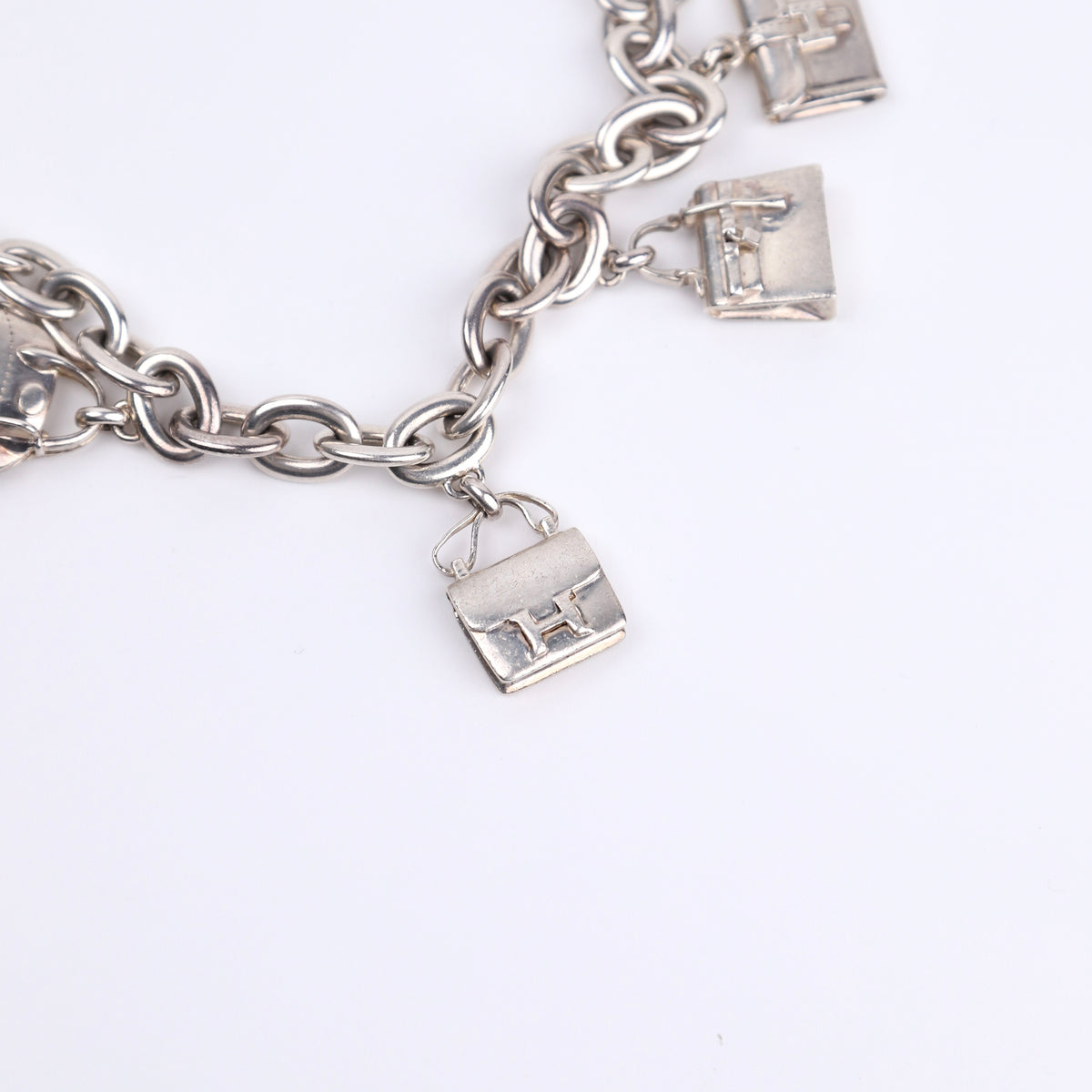 Hermes Sterling Silver S925 Bag Charm Bracelet, charm 1
