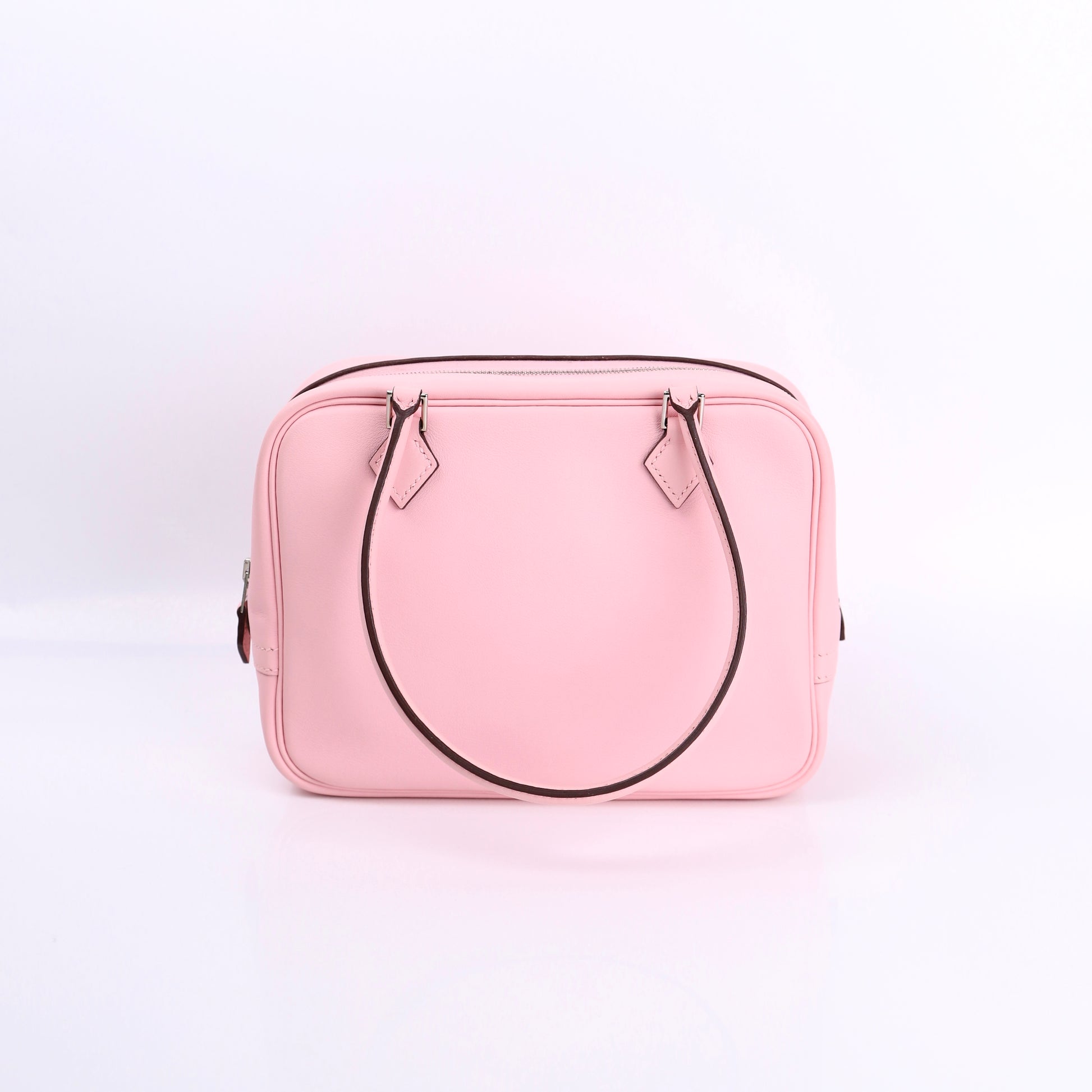 Hermes Plume Mini Handbag Plume in Rose Sakura Swift 2015, front view