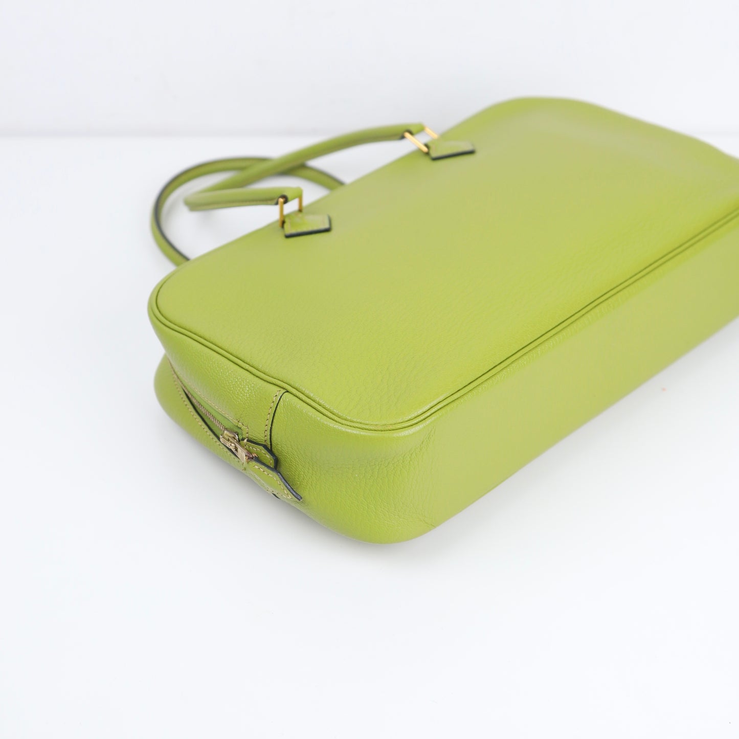Hermes｜Plume elan 28 Handbag Anis Green Chevre Mysore 2004
