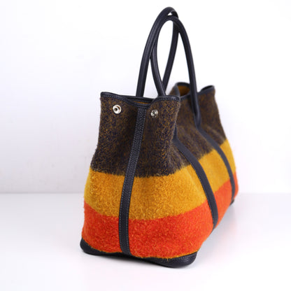 Hermes｜ Limited Garden Party PM  Wool Handbag