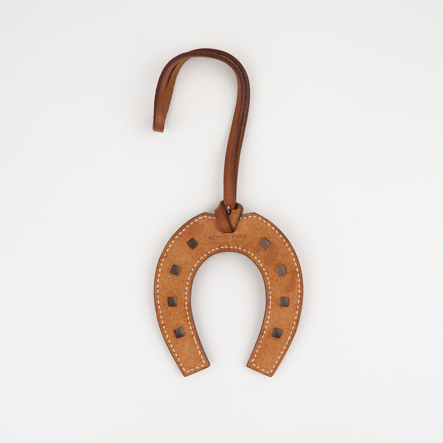 Hermes|Paddock Fer a Cheval Charm Fauve Barenia