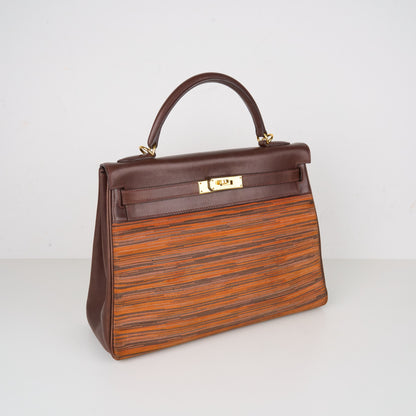 Hermes｜ Kelly 32 Handbag  Box  Calf  Vibrato 2002