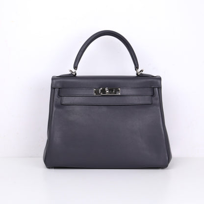 Hermes｜Kelly 28 Handbag Swift  Graphite 2007
