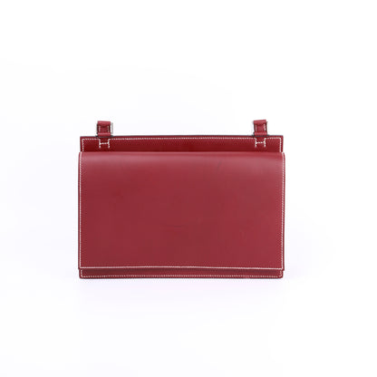 Hermes Valentine  Shoulder bag in Chamonix Rouge H 2001, front view