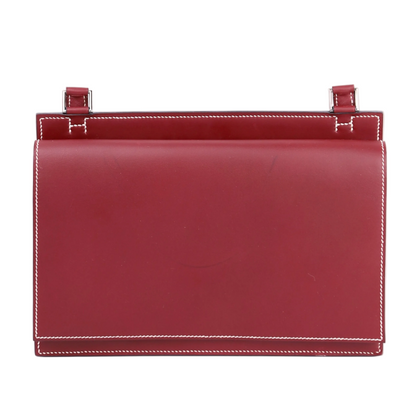 Hermes Valentine  Shoulder bag in Chamonix Rouge H 2001, front view