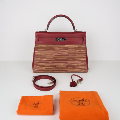 Hermes｜ Kelly 32 Handbag  Box  Calf  Vibrato 2002