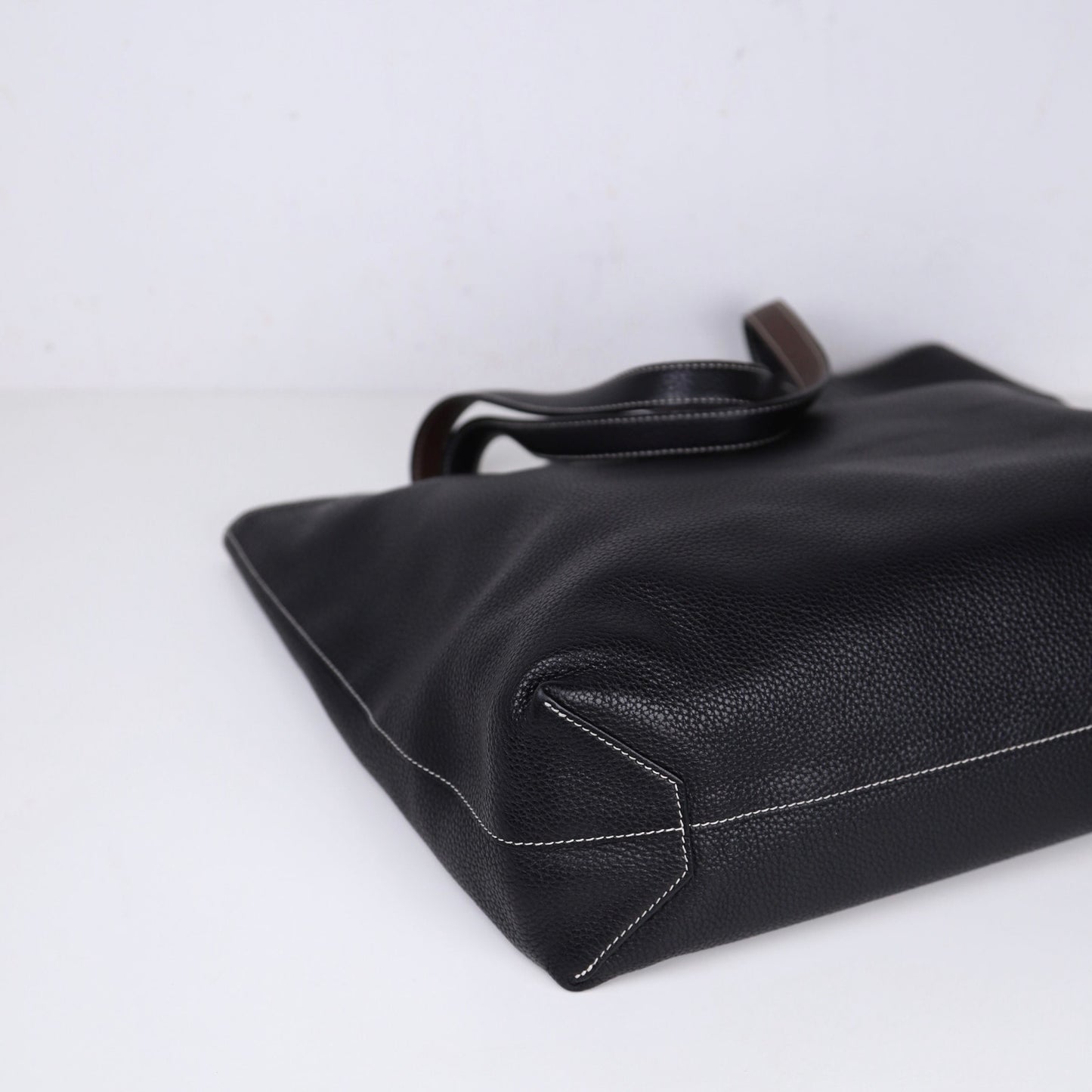 Hermes｜ Double Sens shoulder bag reversible Tote bag Black/Chocolate Togo 2013