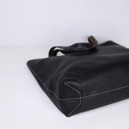 Hermes｜ Double Sens shoulder bag reversible Tote bag Black/Chocolate Togo 2013