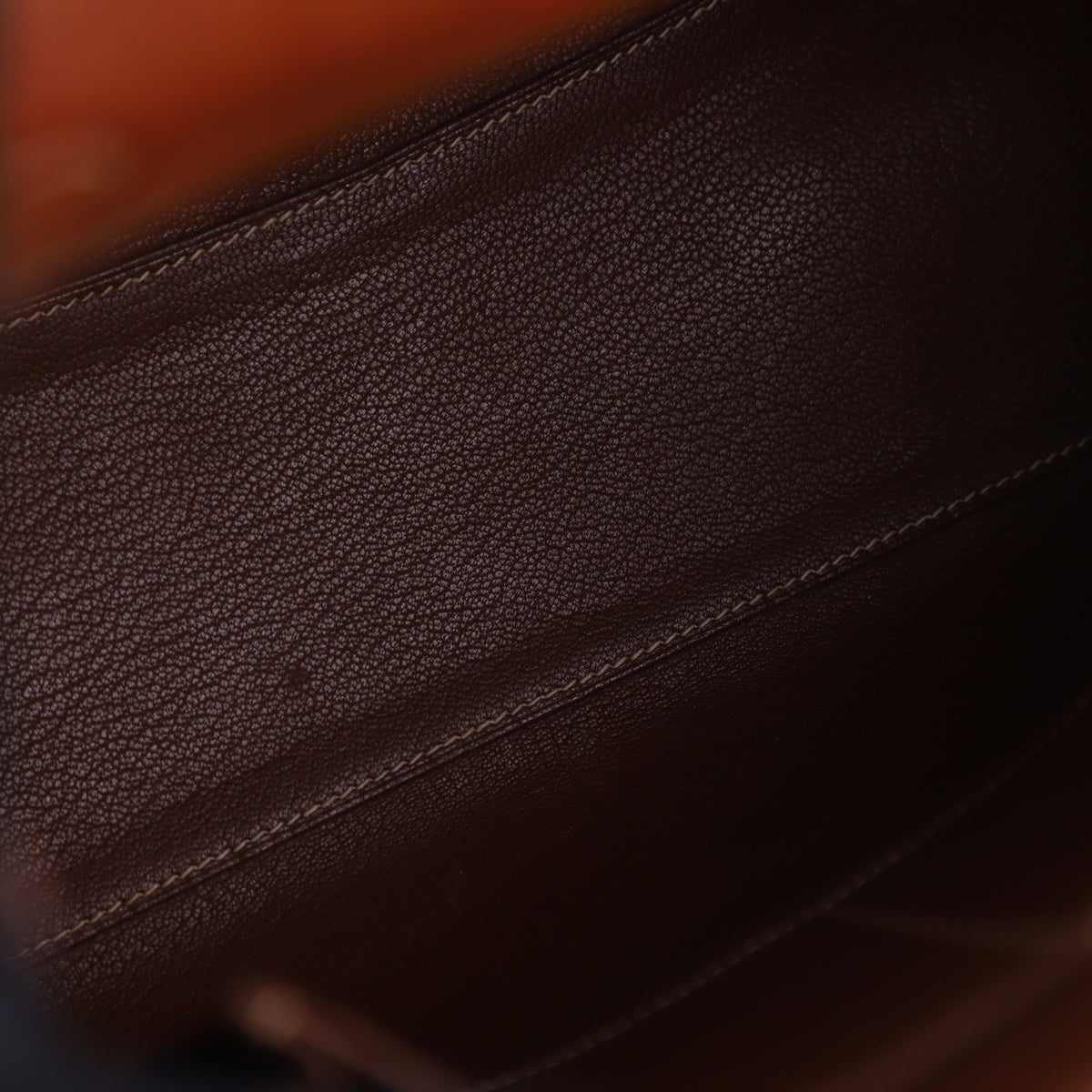 Hermes Kelly Ado GM Backpack in Barenia/Canvas Fauve 2001 PHW,inside
