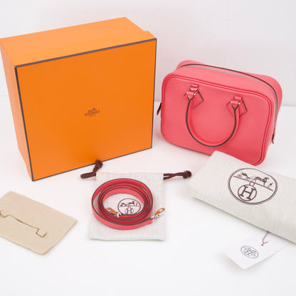 Hermes｜ Plume Mini II Handbag  Rose lipstick Cherve 2018