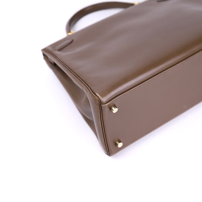 Hermes Kelly 35 Handbag Box Calf Olive Vert 2008,corner3