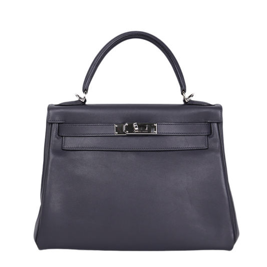 Hermes｜Kelly 28 Handbag Swift  Graphite 2007