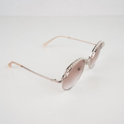 Chanel | Pearl Sunglasses Pink Gold 4247-H