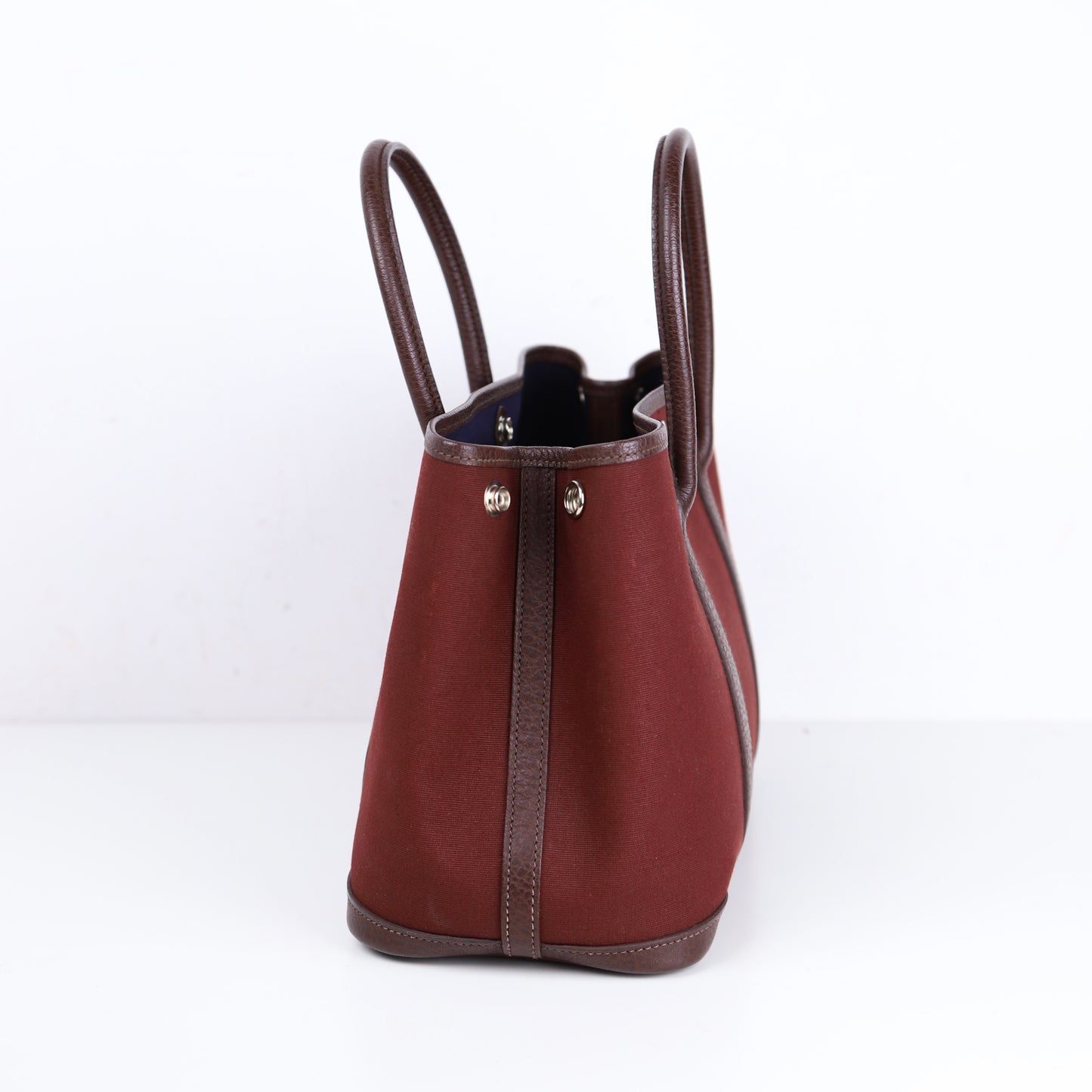 Hermes｜Garden Party TPM  2-Way Handbag Buffalo/Canvas Rouge Sellier  2005