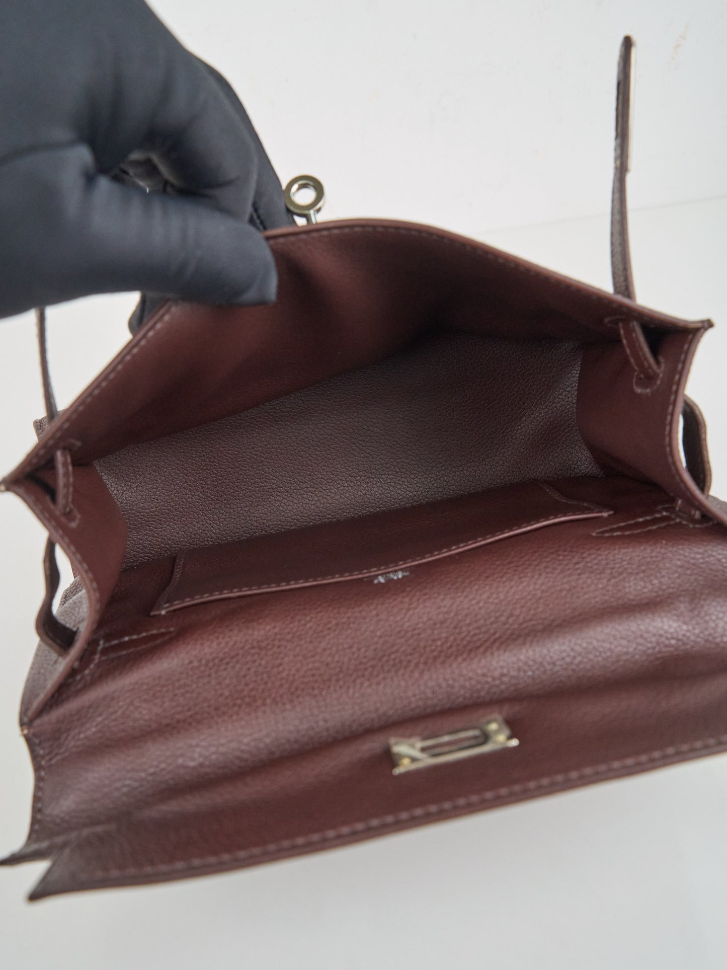 Hermes｜Kelly Pochette Havana Handbag Evergrain 2006