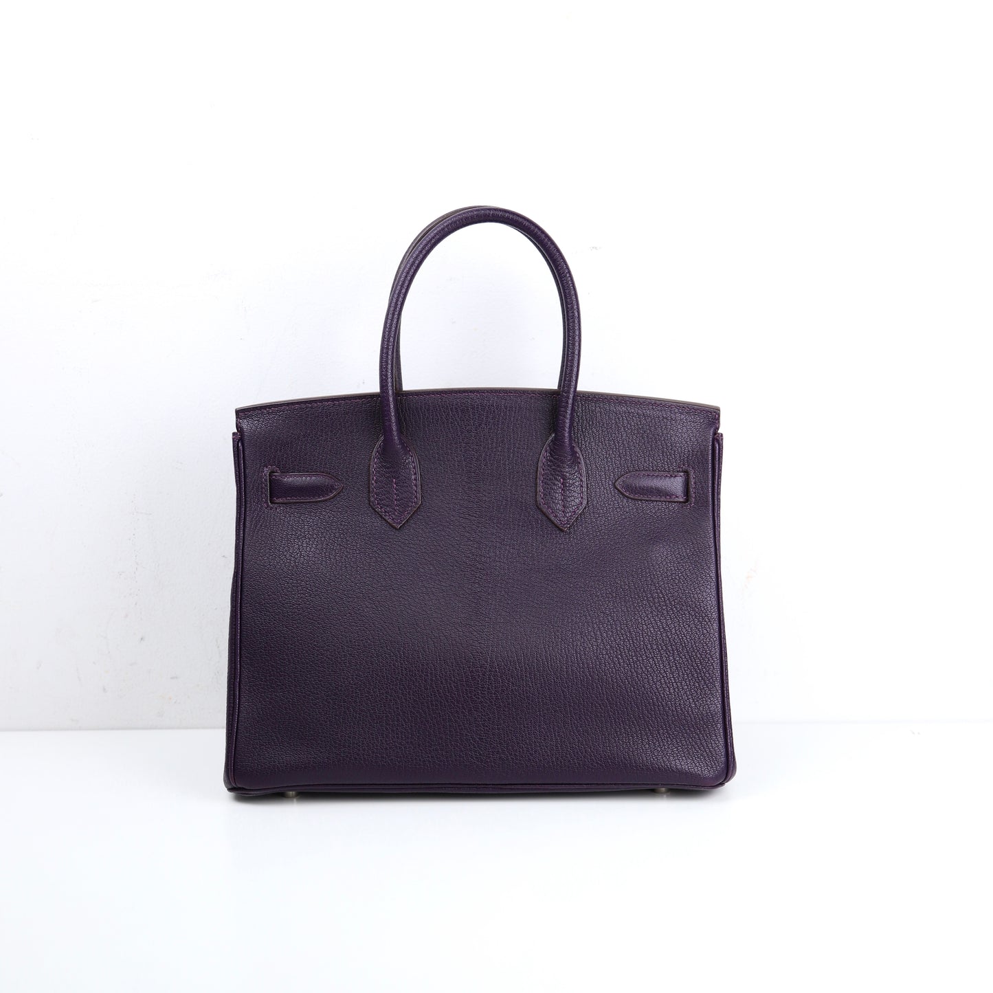 Hermès Birkin 30 Handbag in Chèvre Raisin/Lilas ,back  view