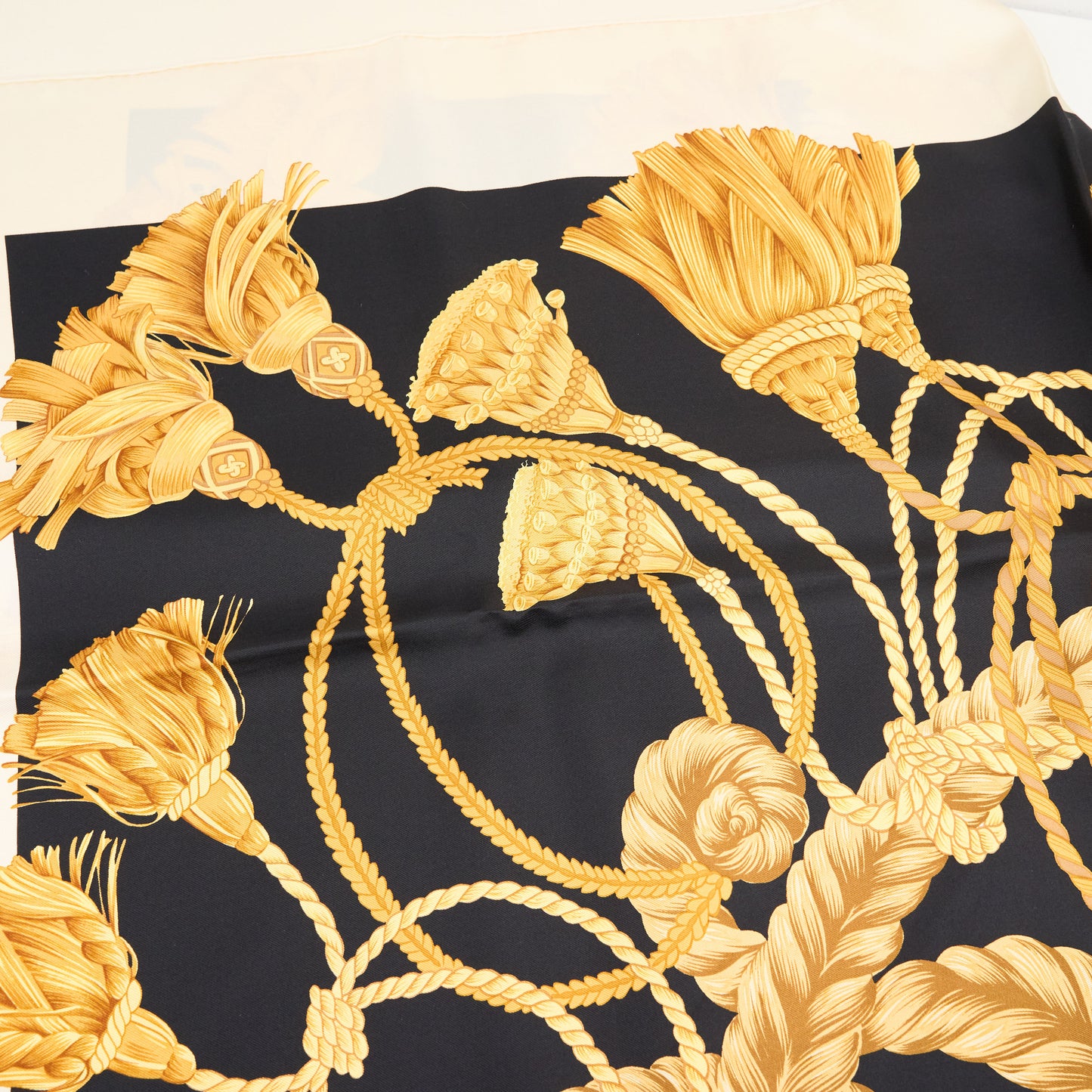 Christian Dior | Black Silk Logo Scarf