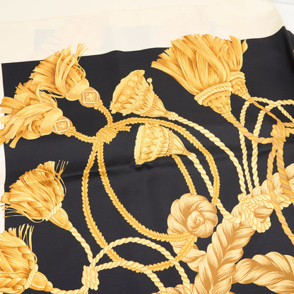 Christian Dior | Black Silk Logo Scarf