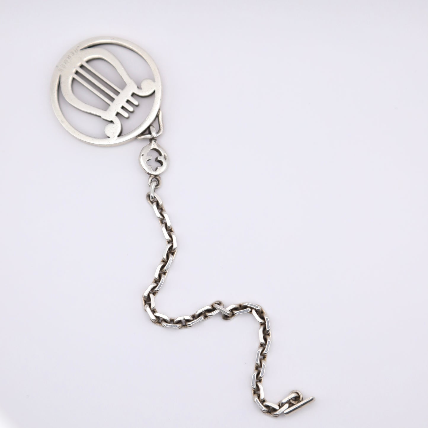 Hermes | S925 Silver Chain Harp Bag Charm