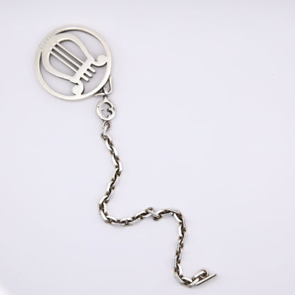 Hermes | S925 Silver Chain Harp Bag Charm