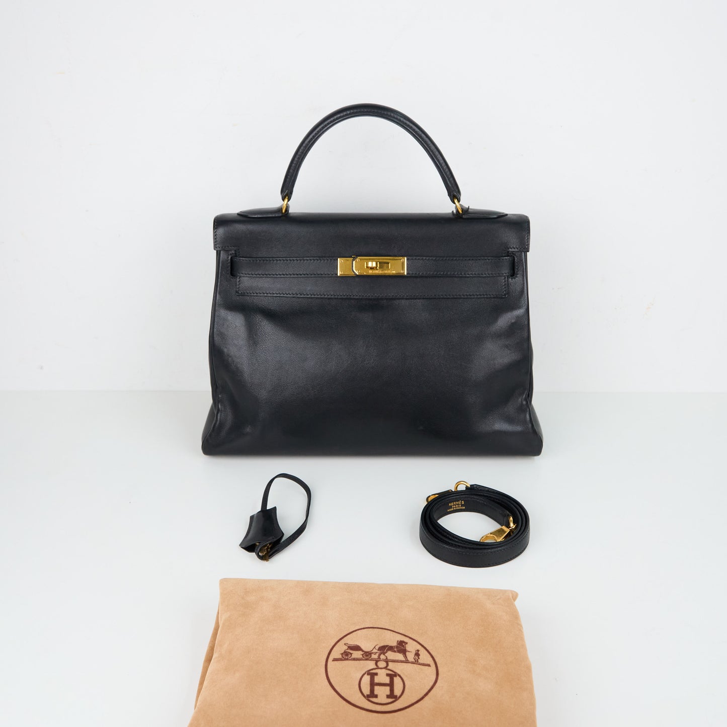 Hermes｜ Kelly32 Handbag Black Gulliver  1994