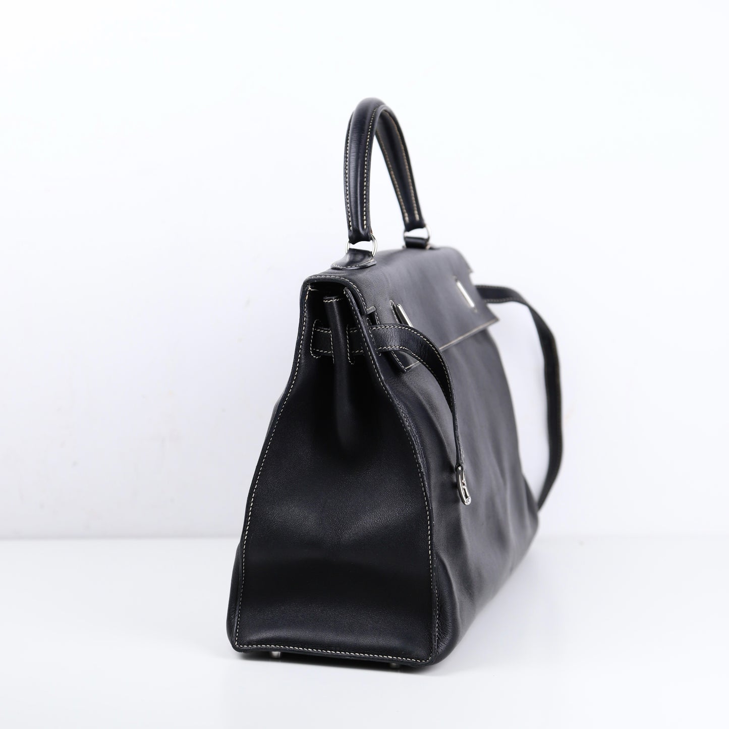 Hermes｜Kelly Flat  Handbag Black Swift 2007