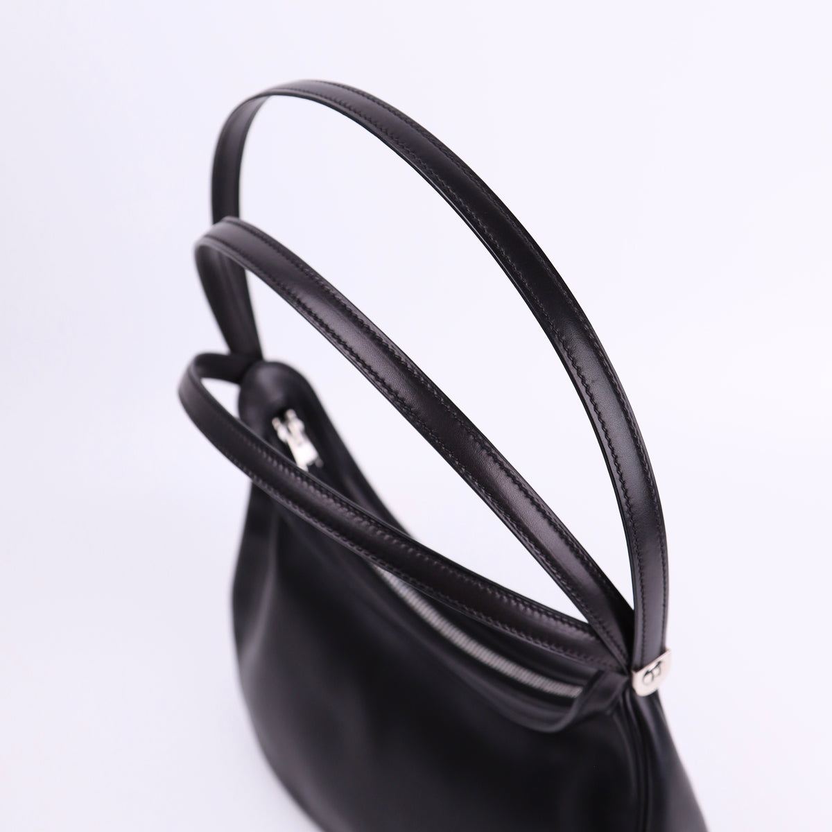 Hermes Caporal Handbag in Black Evercalf 2002 (Margiela Era)