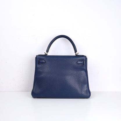 Hermes｜ Kelly 28 Handbag Togo Prussian Blue 2009