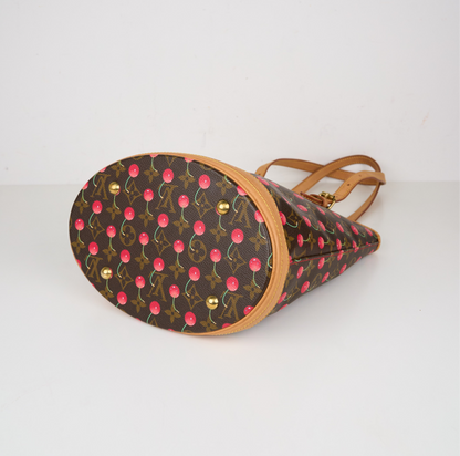 Louis Vuitton X Takashima Murakami 2005 Monogram Cherry  Tote Handbag
